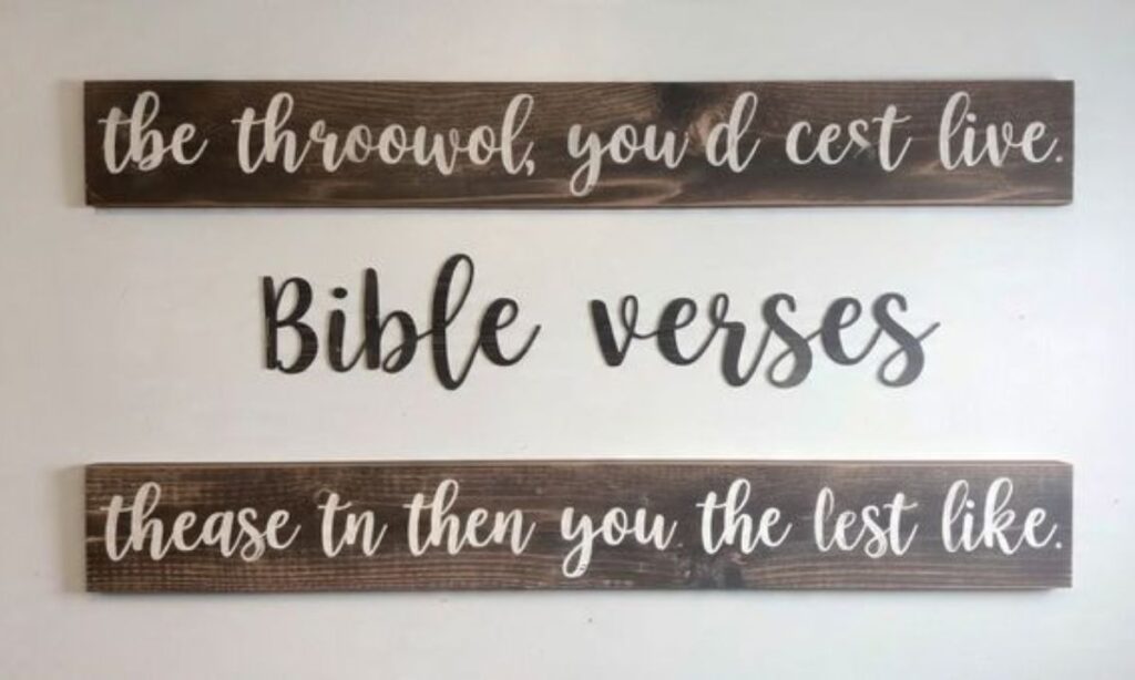 Wooden Wall Art with Bible Verses