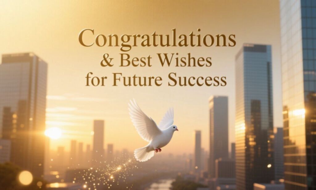 Congratulations & Best Wishes for Future Success