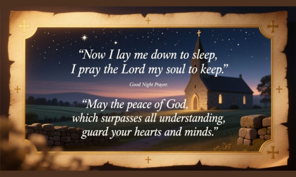 Good Night Prayer Quotes and Blessings from the Bible