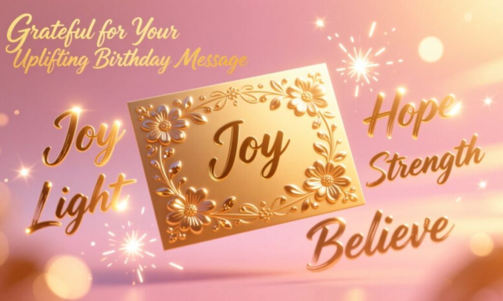 Grateful for Your Uplifting Birthday Message