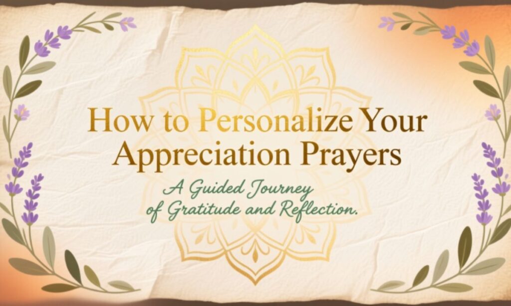 How to Personalize Your Appreciation Prayers