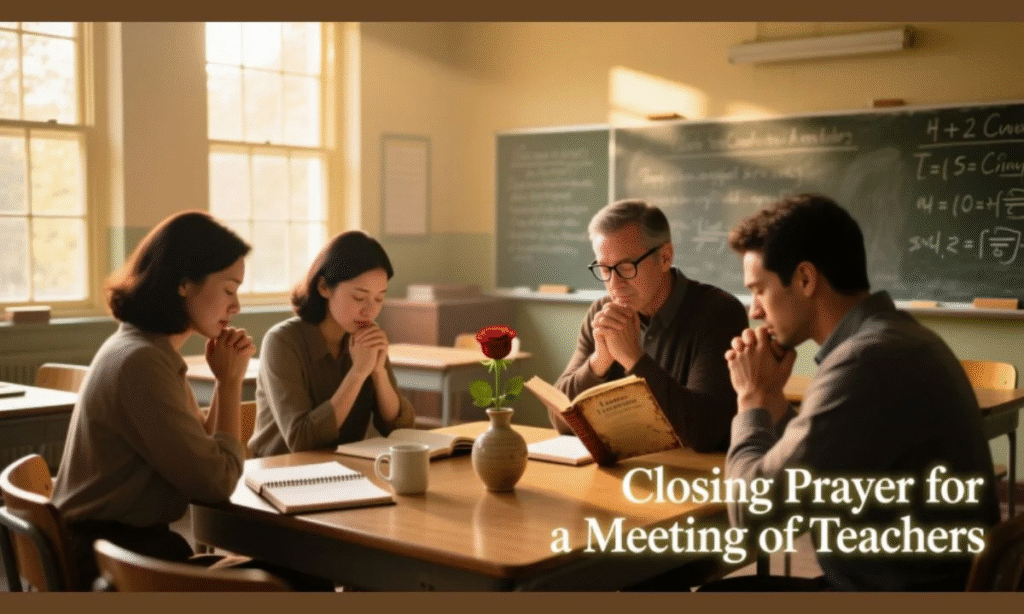 Closing Prayer for a Meeting of Teachers