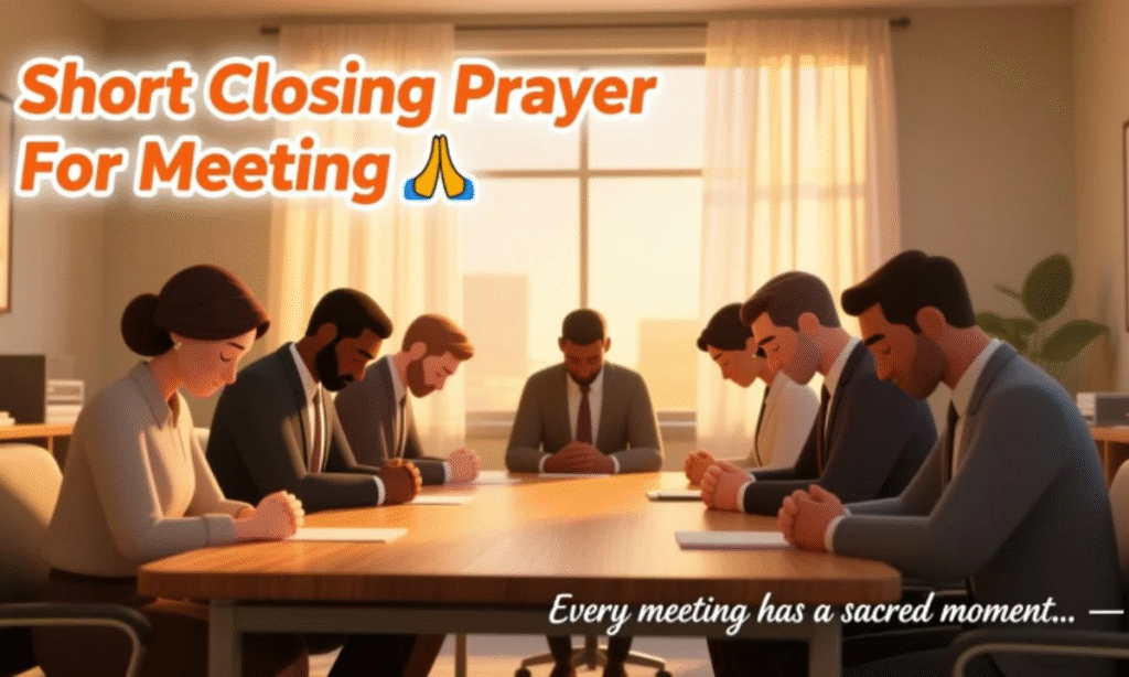 Short Closing Prayer For Meeting 